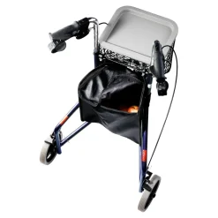 3 Rad Rollator Actimo Delta mit Drahtkorb und Stofftasche, faltbar