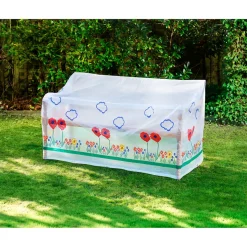 Abdeckhaube für Gartenbank Mohnblume