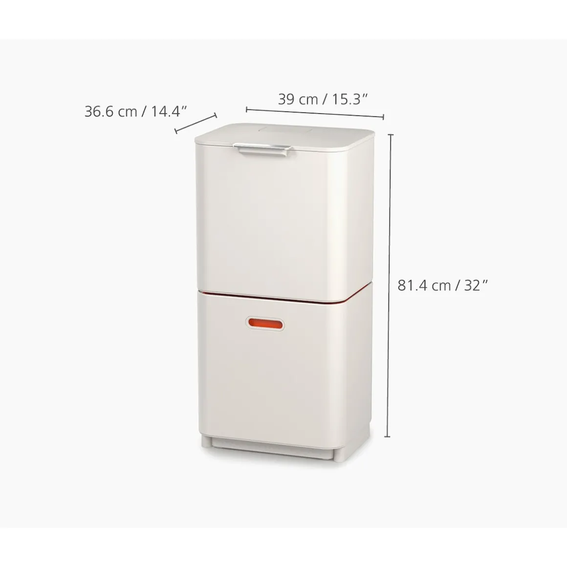 Abfalltrennungs- und Recyclingbehälter Totem Max Stein