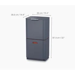 Abfalltrennungs- und Recyclingbehälter Totem Max Grau