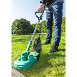 Akku-Rasentrimmer RuWi mit Auffangbehälter 12V