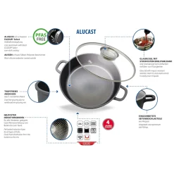 Alucast Servierpfanne mit Deckel