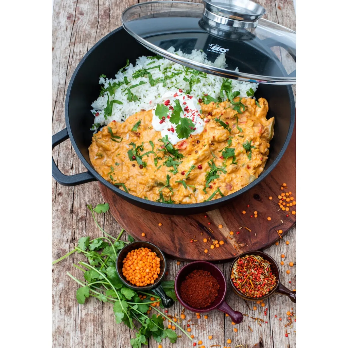 Alucast Servierpfanne mit Deckel "Dur Select" 28 cm