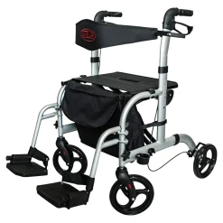 Aluminium Hybrid Rollator und Transportrollstuhl - AT51005