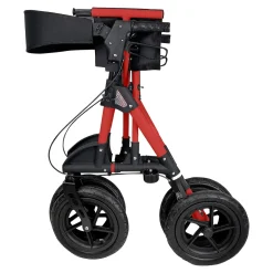 Aluminium Outdoor-Rollator mit Luftbereifung - AT51031 rot