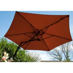 Ampel-Sonnenschirm Greenday braun