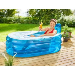 Aufblasbare Badewanne blau