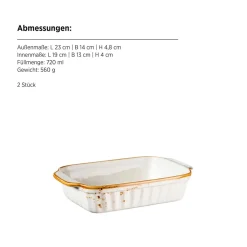 Auflaufform-Set, Porzellan Pintar