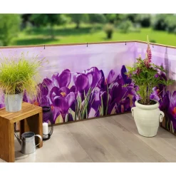Balkon-Sichtschutz Krokusse