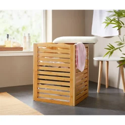 Bambus-Aufbewahrungshocker