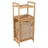 Bambus-Regal mit Wäschesammler