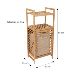 Bambus-Regal mit Wäschesammler