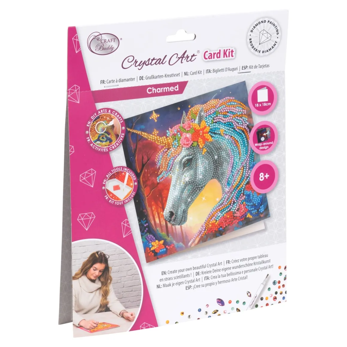 Bastel-Set, Crystal Art Einhorn