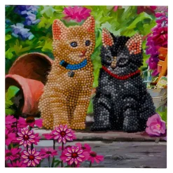 Bastel-Set, Crystal Art Katzenpärchen