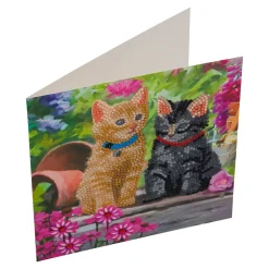 Bastel-Set, Crystal Art Katzenpärchen