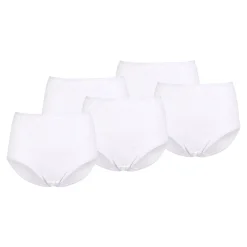 Baumwoll-Taillenslip weiß - 5 Stück