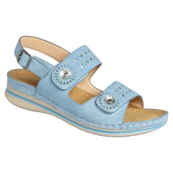 Bequem-Klettsandalette "Carina" hellblau