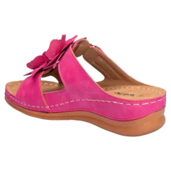Bequem-Pantolette „Blume“ pink