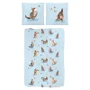 Bettwäsche Baumwolle "Kätzchen", 2-teilig, 135x200 cm hellblau