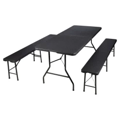 Bierzelt-Garnitur "Rattanoptik", 3-teilig