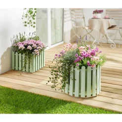 Blumentopf 2 in 1 „Landhaus“ eckig