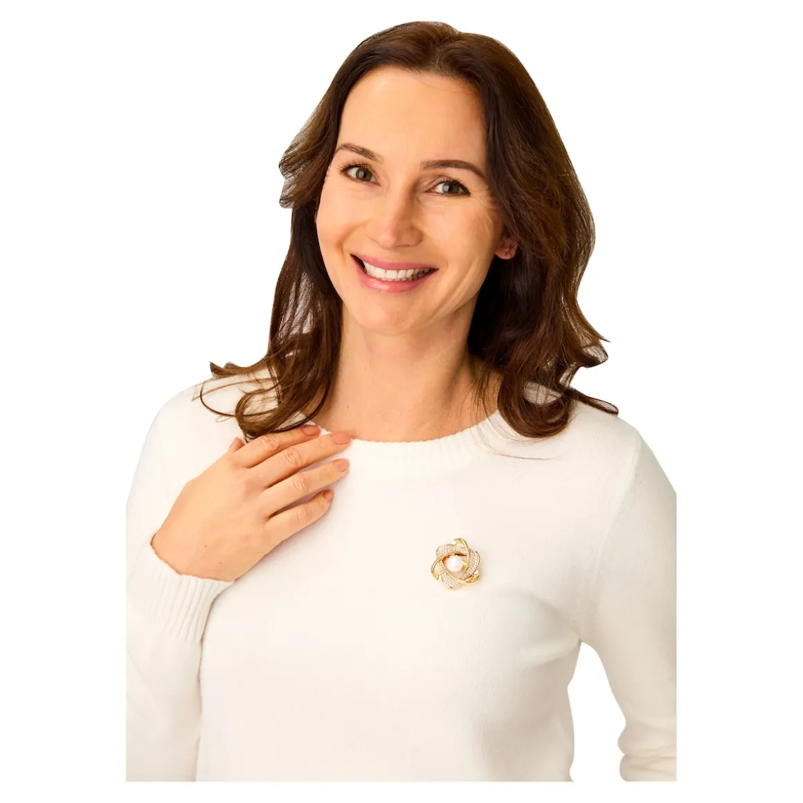 Brosche „Blütenperle“