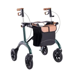 Carbon Rollator inklusive Tasche, faltbar British Racing Green