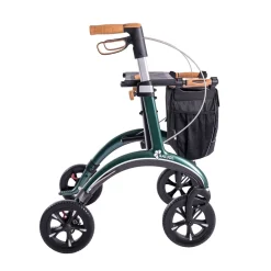 Carbon Rollator inklusive Tasche, faltbar British Racing Green
