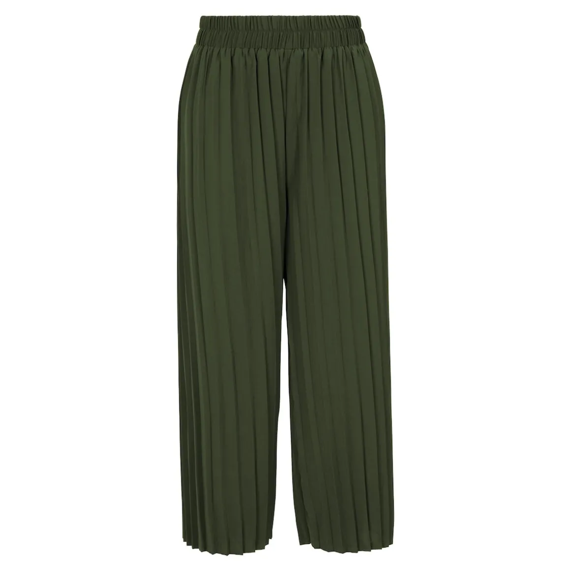Culotte-Plisseehose „Sonja“ oliv