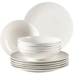 Dalia Tafelservice, Porzellan Weiß