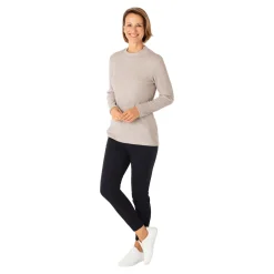 Damen-Pullover, gerippt beige