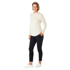 Damen-Pullover, gerippt creme