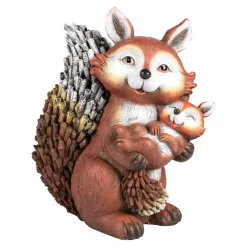 Dekofigur "Fuchsmama mit Kind"