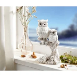 Dekofigur „Schnee-Eulen“
