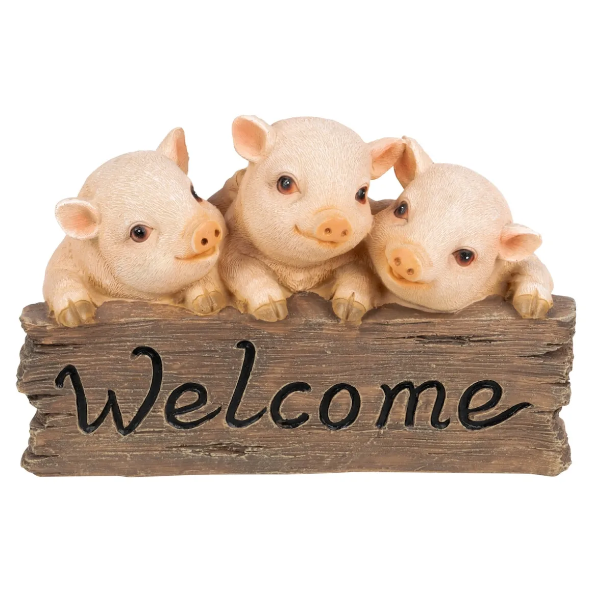 Dekofigur „Willkommen bei der Schweinebande“