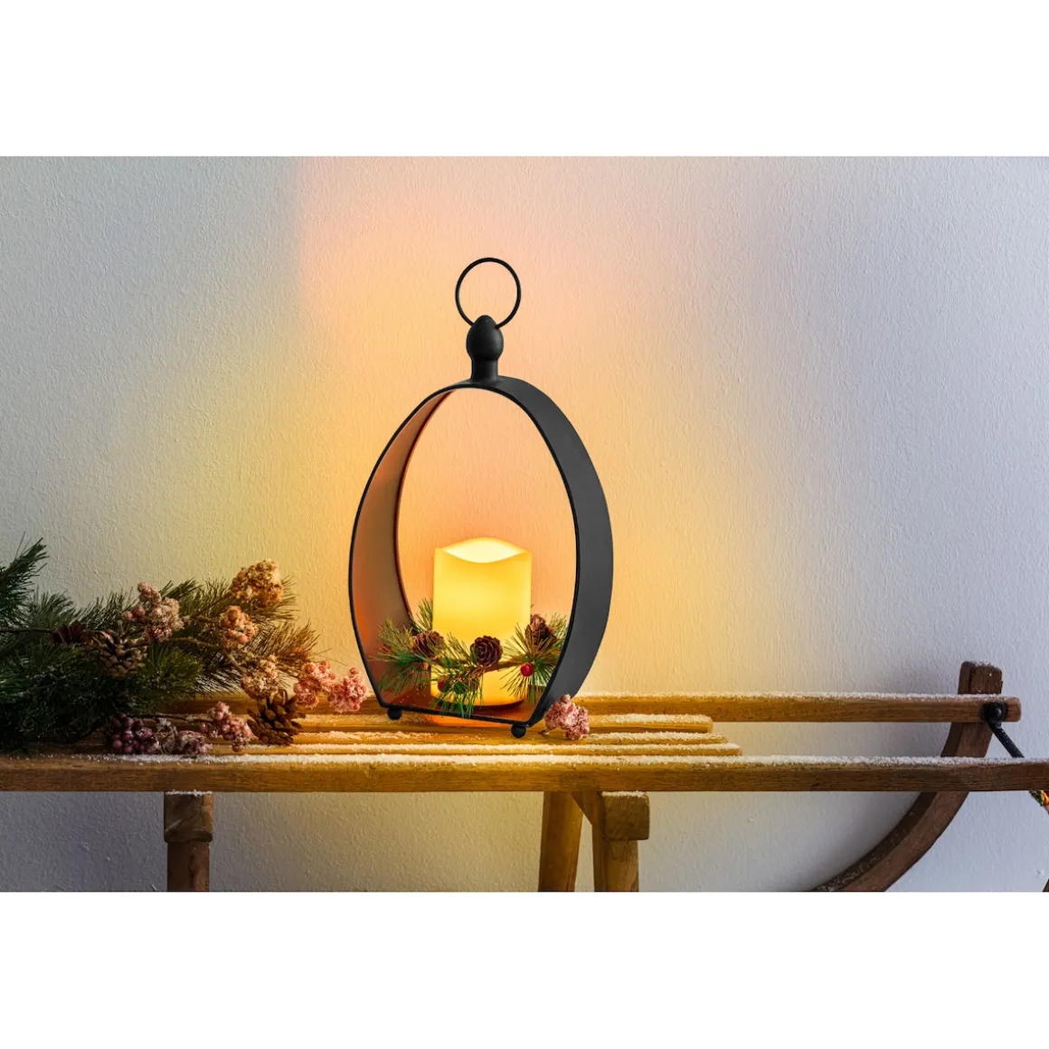 Deko-Laterne „Weihnachtskerze“