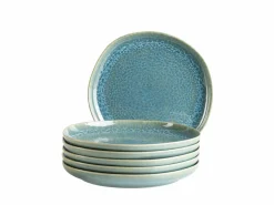 Dessertteller Set, Steinzeug Cordelia Grün / Blau