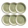 Dessertteller-Set, Steingut LUMACA Olivgrün