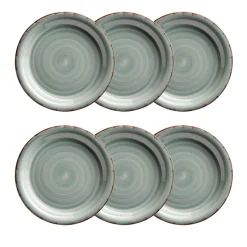 Dessertteller-Set, Steingut LUMACA Grau