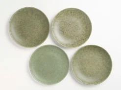 Dessertteller-Set, Steinzeug Moos'N'Stein Grün