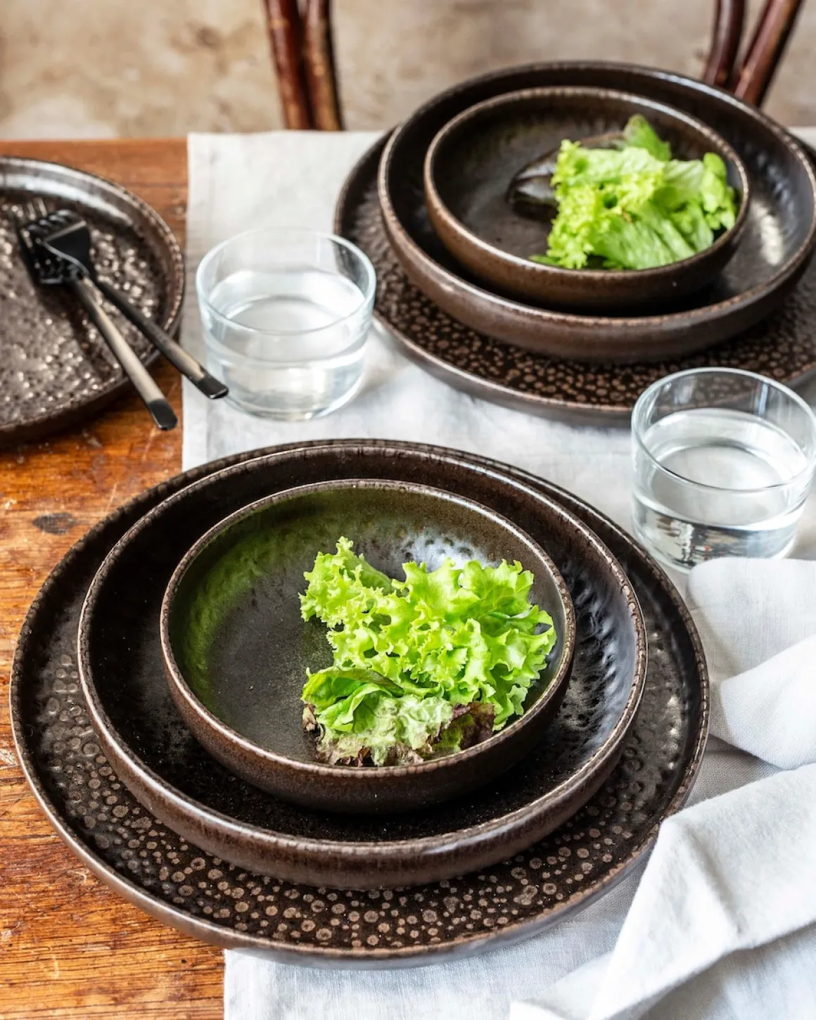 Dessertteller-Set, Steinzeug Glockenklang