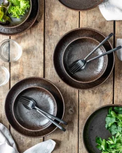 Dessertteller-Set, Steinzeug Glockenklang