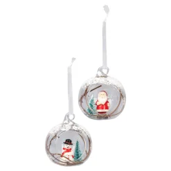 3D-Glaskugeln, 2 Stück