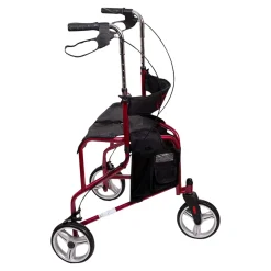 Dreirad Rollator mit Sitz und Rückengurt, faltbar - AT51004