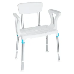 Duschstuhl mit Rücken- und Armlehnen