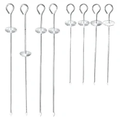 Edelstahl-Spieße mit Abstreifer, 8 Teile