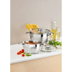 Edelstahl-Topfset, 4-teilig