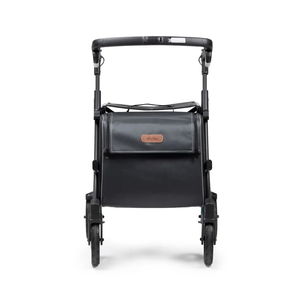 Einkaufsrollator Rollz Flex mit Sitz und Tasche, faltbar Matt Black