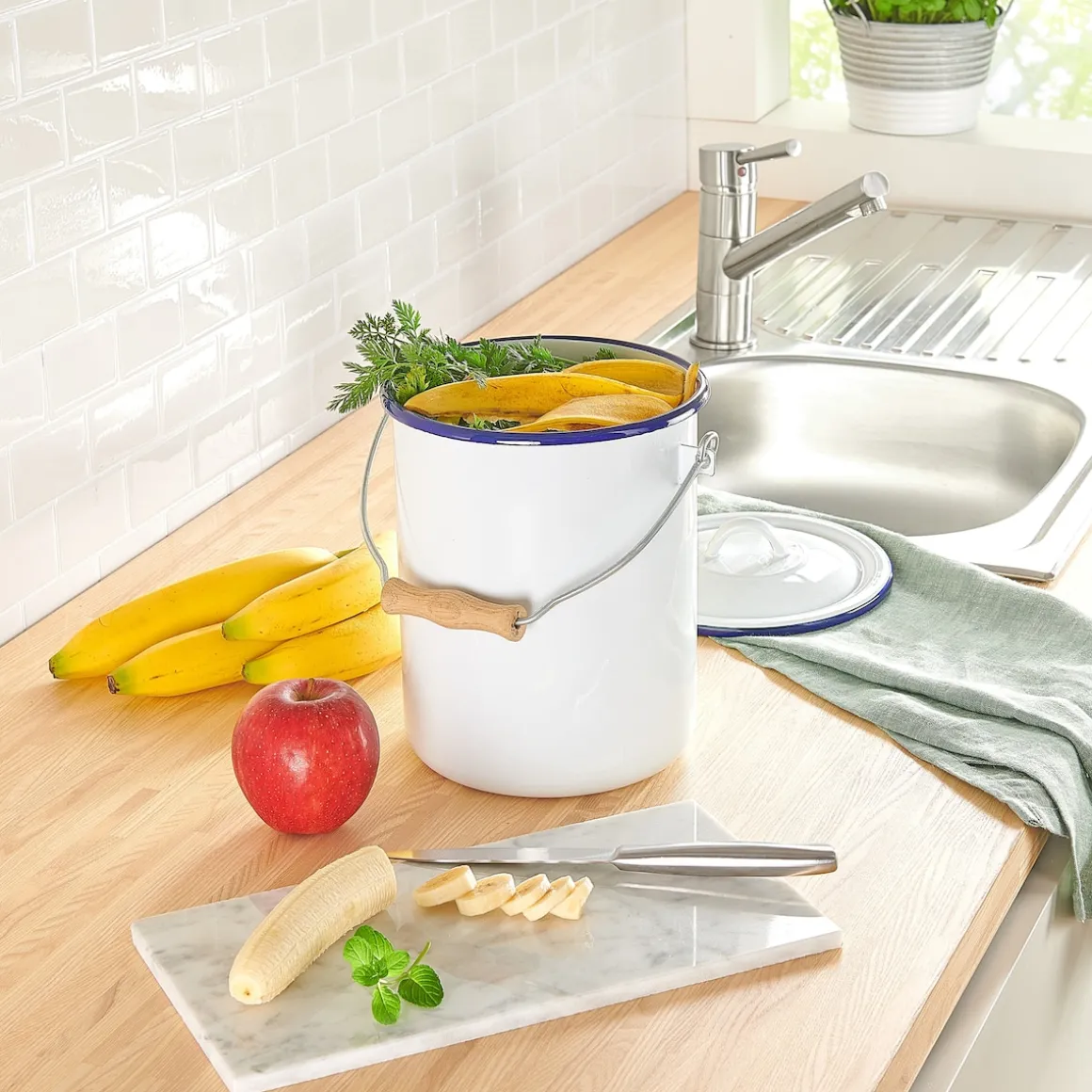 Emaille-Mülleimer „Klassik“