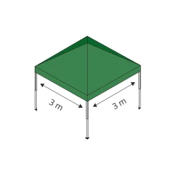 Faltpavillion, 3x3 m grün